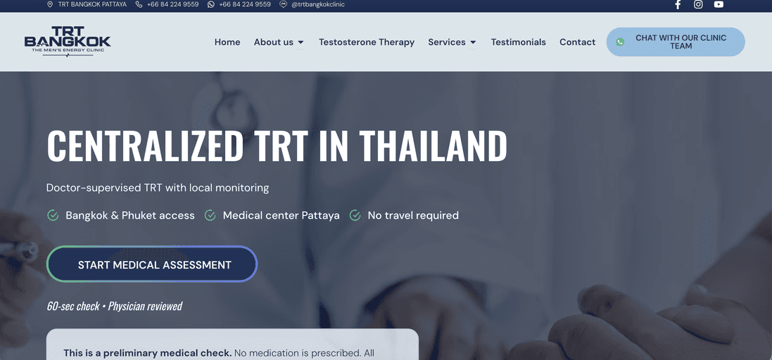 TRT Bangkok Clinic Pattaya